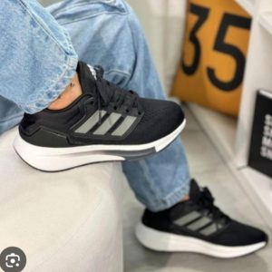 Tenis Dama Negro Rayas